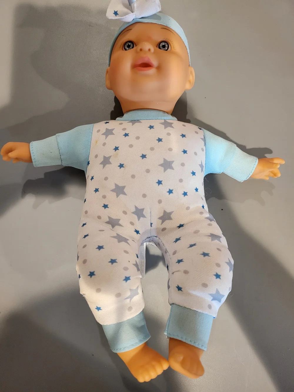 Greenbrier Baby Doll Blue Star Sleeper & Bow 11